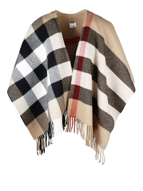 burberry vintage check cape|burberry wool cape.